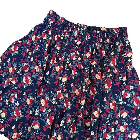 Vintage Express Floral Mini Skirt Ruffle Sheer Y2K Size M - Picture 3 of 5